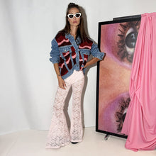 Load image into Gallery viewer, CROCHET DENIM JACKET