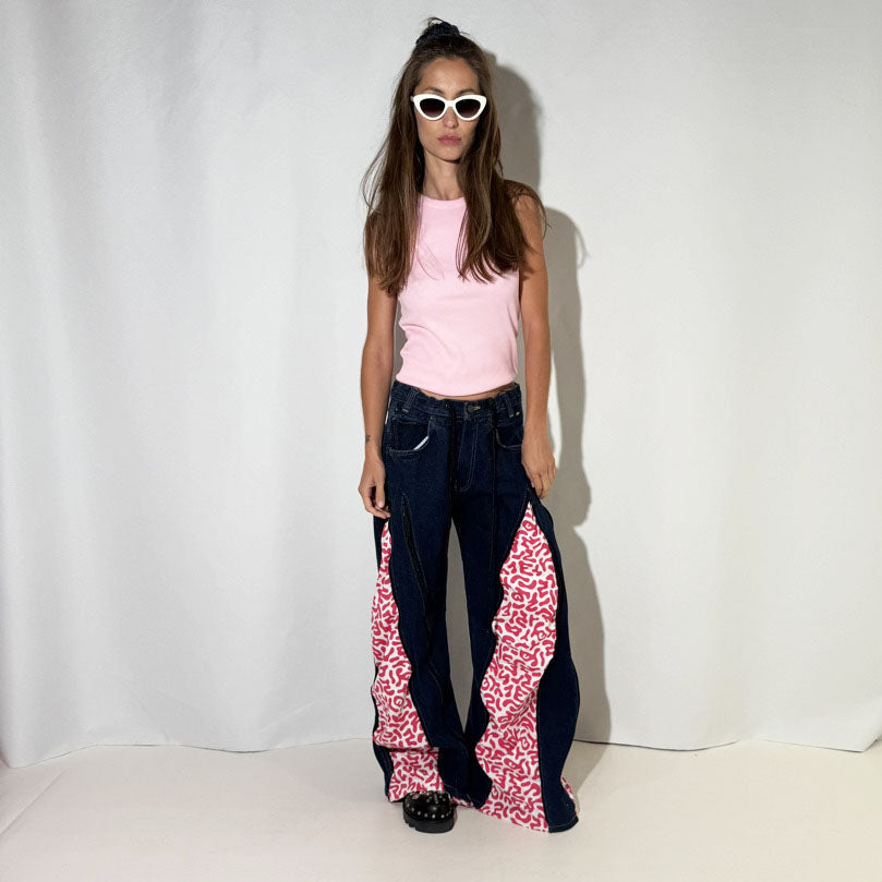 DENIM REWORKED LEOPARD