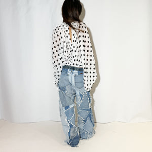 DENIM PATCHWORK PANT
