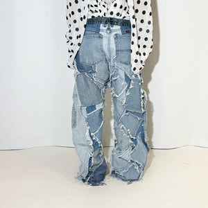 DENIM PATCHWORK PANT