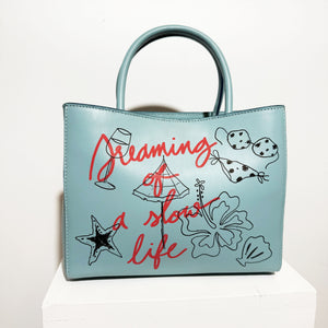 SHOPPING BAG SMALL "TURQUOISE"