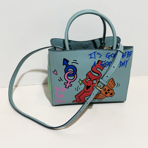 SHOPPING BAG SMALL "TURQUOISE"