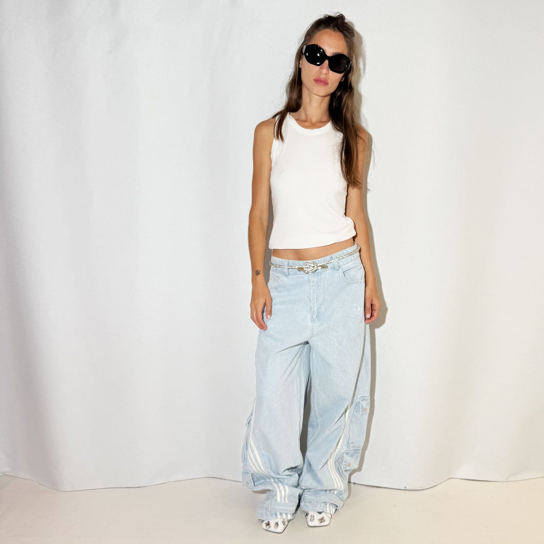 DENIM CARGO PANTS