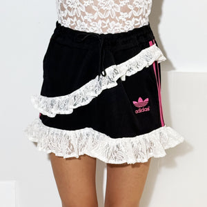 SKIRT REWORKED BLACK/PINK