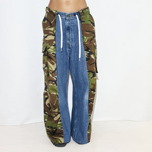 REWORKED MILITARY DENIM PANTS