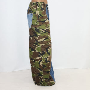 REWORKED MILITARY DENIM PANTS