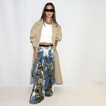 Load image into Gallery viewer, REWORKED TIE DYE DENIM PANTS