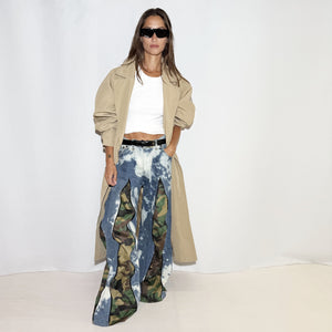REWORKED TIE DYE DENIM PANTS