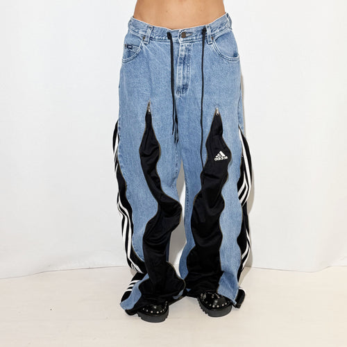 REWORKED BLACK & WHITE PANTS