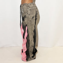 Load image into Gallery viewer, REWORKED TIE DYE PINK PANTS