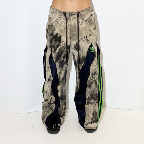 REWORKED TIE DYE GREEN PANTS