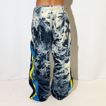 Load image into Gallery viewer, REWORKED TIE DYE CYAN PANTS