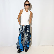 Load image into Gallery viewer, REWORKED TIE DYE CYAN PANTS