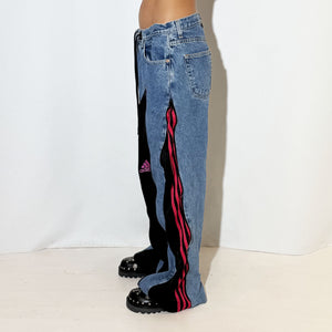 REWORKED PINK & BLACK PANTS