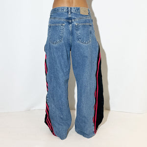 REWORKED PINK & BLACK PANTS