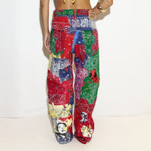 Load image into Gallery viewer, DENIM PANTS REWORKED &quot;BANDANA&quot;